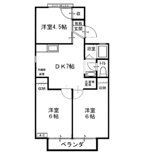 セジュール詫間C棟【1階】の間取り