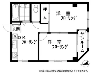 プラタナスタカサゴ【5階】の間取り
