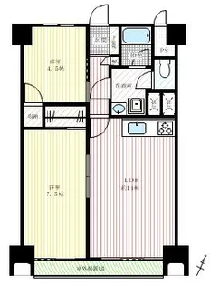東京都渋谷区幡ヶ谷1【マンション】の間取り