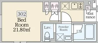 東京都渋谷区本町4【マンション】の間取り