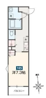 東京都小平市小川町1【アパート】の間取り
