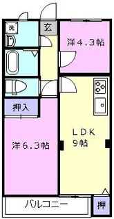 Mキューブ【2階】の間取り