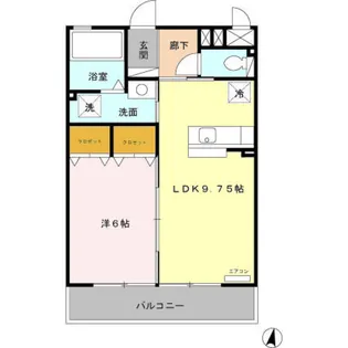 グレイス戸出【1階】の間取り