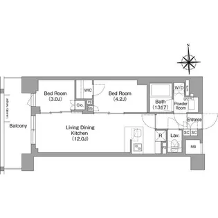 東京都大田区大森西4【マンション】の間取り