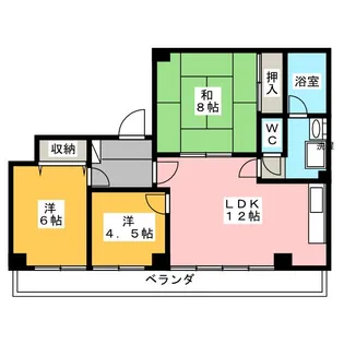 つつじが丘テラス【4階】の間取り