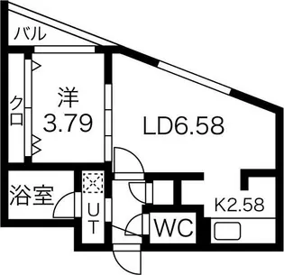 フォレスタ厚別【3階】の間取り
