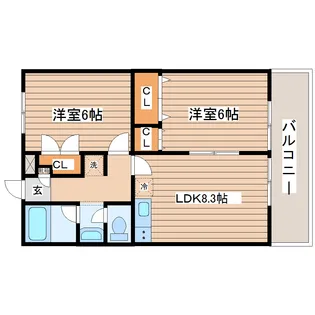 ボナールSK【4階】の間取り