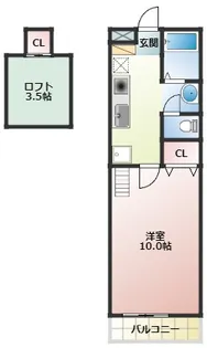 グランドヒル大津和【2階】の間取り