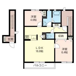 SHM ボニータ・サラ A【2階】の間取り