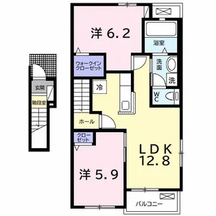 サンヴェール蔵波13【2階】の間取り