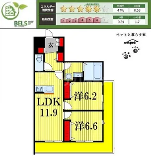 フィカーサ柏の葉【3階】の間取り