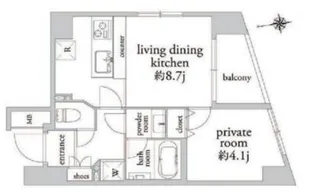 東京都港区麻布十番3【マンション】の間取り