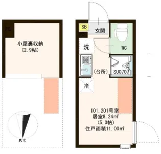 ハーモニーテラス西尾久IV【1階】の間取り