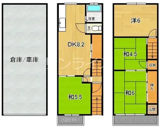 大阪府大阪市城東区関目1【一戸建】の間取り