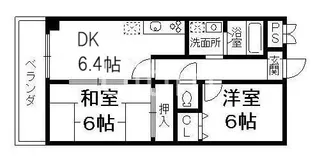 シェルグリーズ城南【4階】の間取り