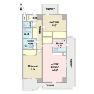 パレ・ロワイヤル【3階】の間取り
