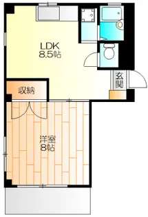 テラス元住吉【1階】の間取り