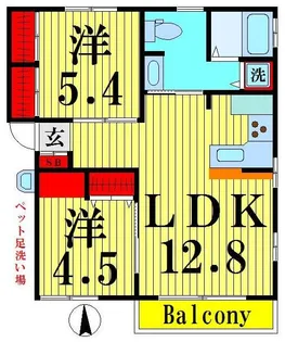 コットンハウスII【1階】の間取り