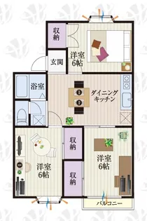 b’CASA行田IIIre-born【2階】の間取り