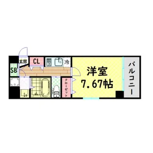プレジール靭公園【3階】の間取り