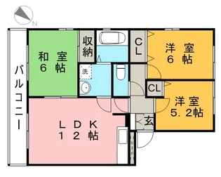 ラ・フルール【2階】の間取り