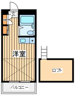 パーセク稲田堤【1階】の間取り