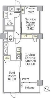 プライムガーデン赤塚【2階】の間取り