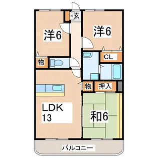 エトワール南台II【3階】の間取り