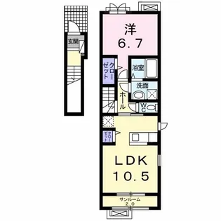 グラン スクエアC【2階】の間取り
