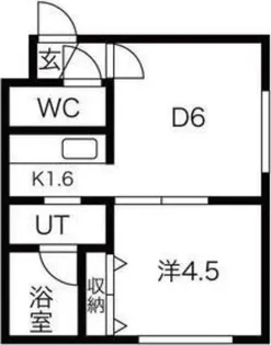 リーフコート二十四軒【3階】の間取り
