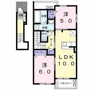 テラ カーサ A【2階】の間取り