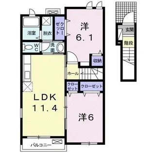 メゾン・ファミールB【2階】の間取り