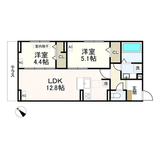 D-PRECIOUS武蔵野【1階】の間取り