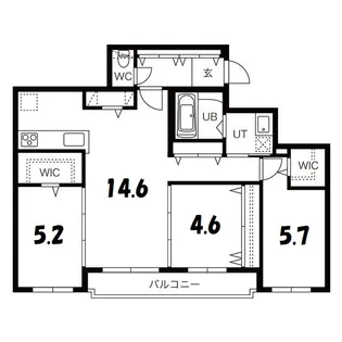 アオアクア円山N4【1階】の間取り