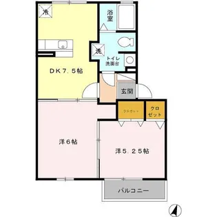 メープル コート【2階】の間取り