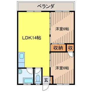 コーポ大賢【3階】の間取り