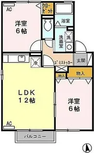 メゾンクレール【2階】の間取り