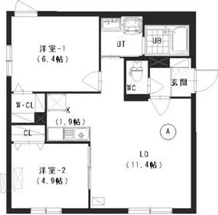 ラピスブラオ二十四軒【3階】の間取り