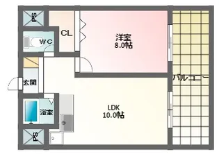 モンテベルデ北田辺【3階】の間取り