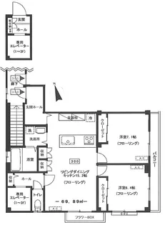 インブルーメンハイン【3階】の間取り