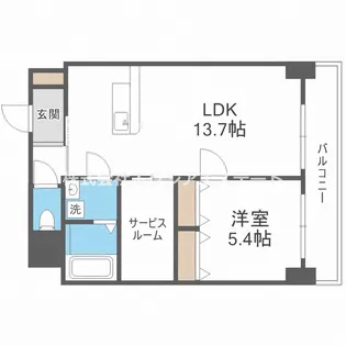 アプリーレ中之島【4階】の間取り