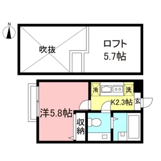 アザーレランド前C棟【1階】の間取り