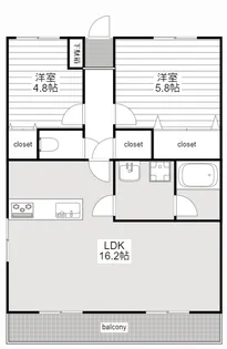 グランディールK【1階】の間取り