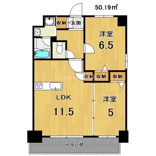 サウスシャノイチ【1階】の間取り