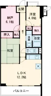 ボヌール錦織公園【1階】の間取り