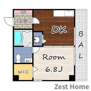 コスモハイツ【2階】の間取り
