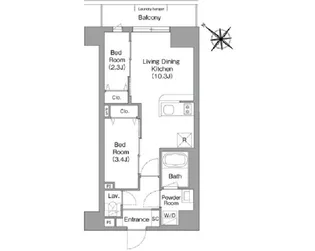 コンフォリア・リヴ豊洲キャナル【3階】の間取り