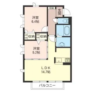 ボー・セジュールIII番館【2階】の間取り