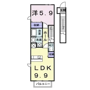チェリーコート5【2階】の間取り