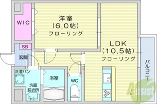 エクシード【6階】の間取り